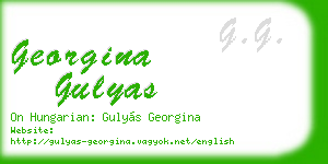 georgina gulyas business card