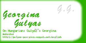 georgina gulyas business card